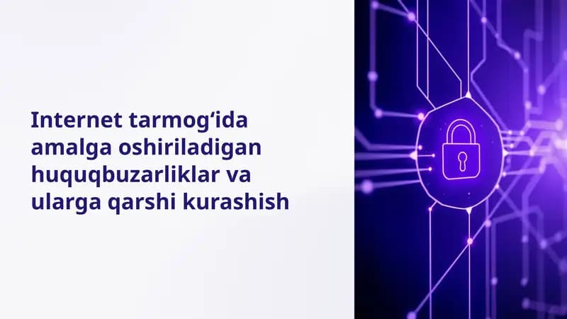 Internet tarmogʻida amalga oshiriladigan huquqbuzarliklar va ularga qarshi kurashish