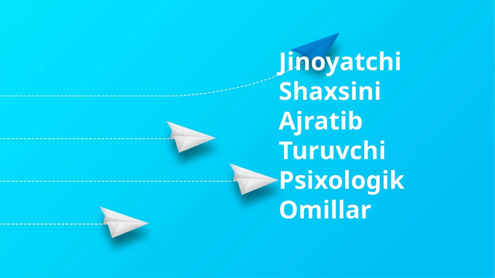 Jinoyatchi Shaxsini Ajratib Turuvchi Psixologik Omillar