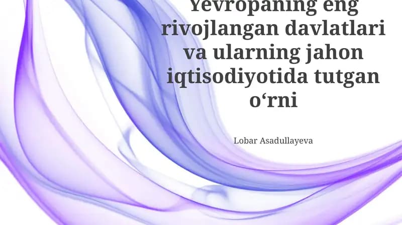 Jahon Liderligi: 21-asrda Yevropaning ta'siri
