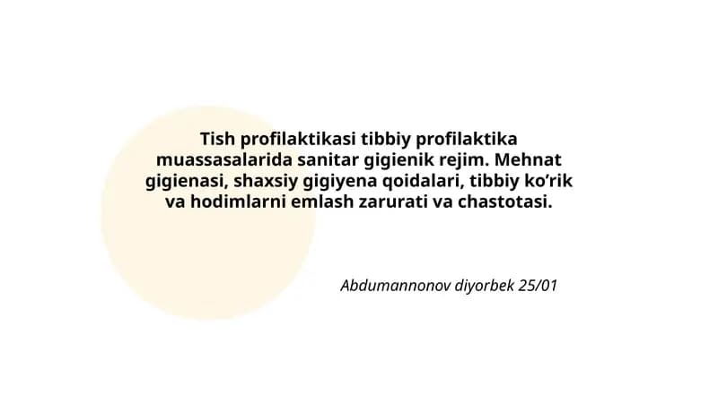 Tish profilaktikasi