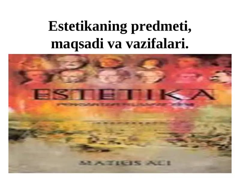 Estetika fanining predmeti