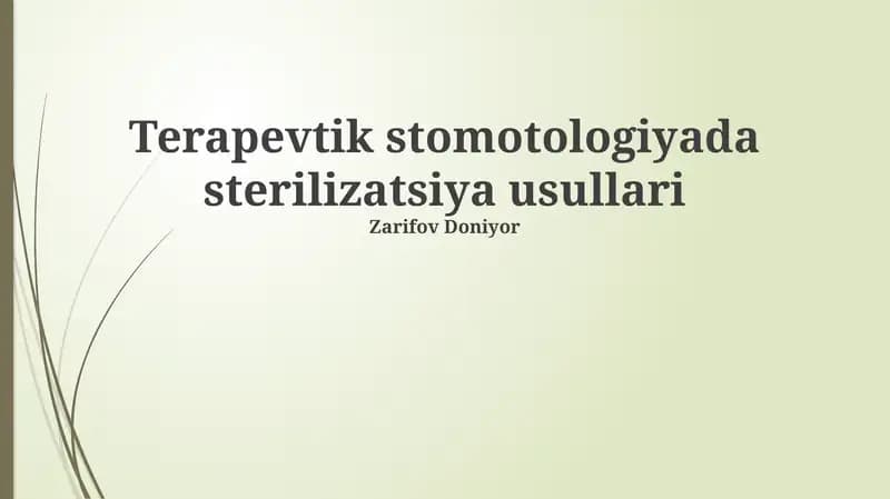 Sterilizatsiya usullari