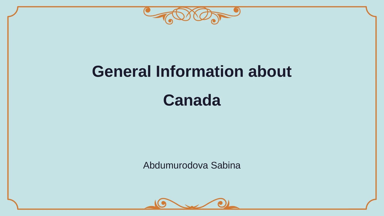 General Information about Canada