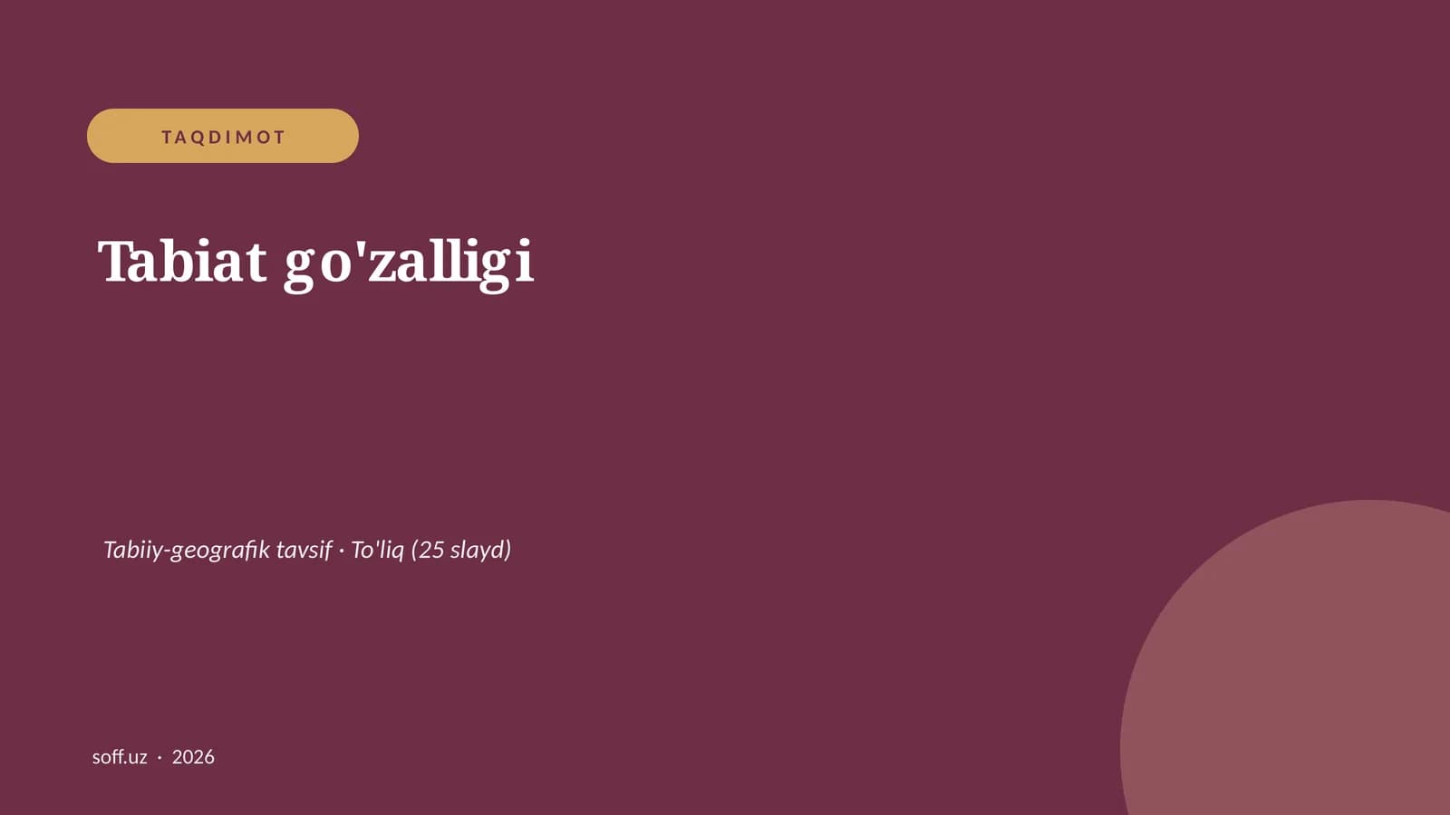 Tabiat go'zalligi