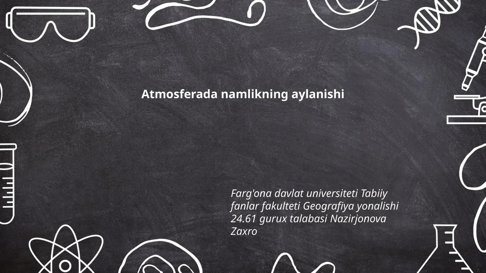 Atmosferada namlikning aylanishi