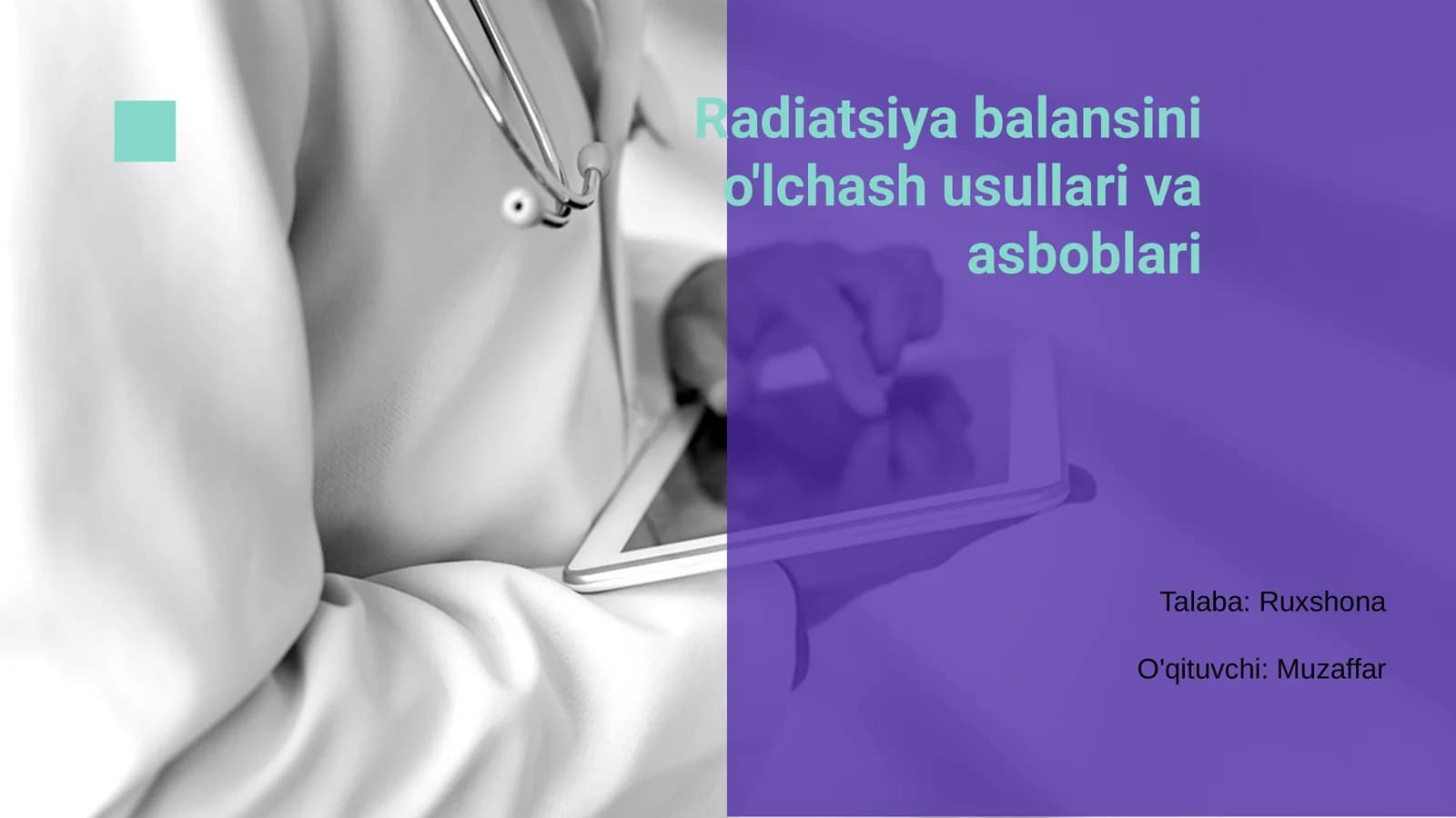Radiatsiya balansini o'lchash usullari va asboblari