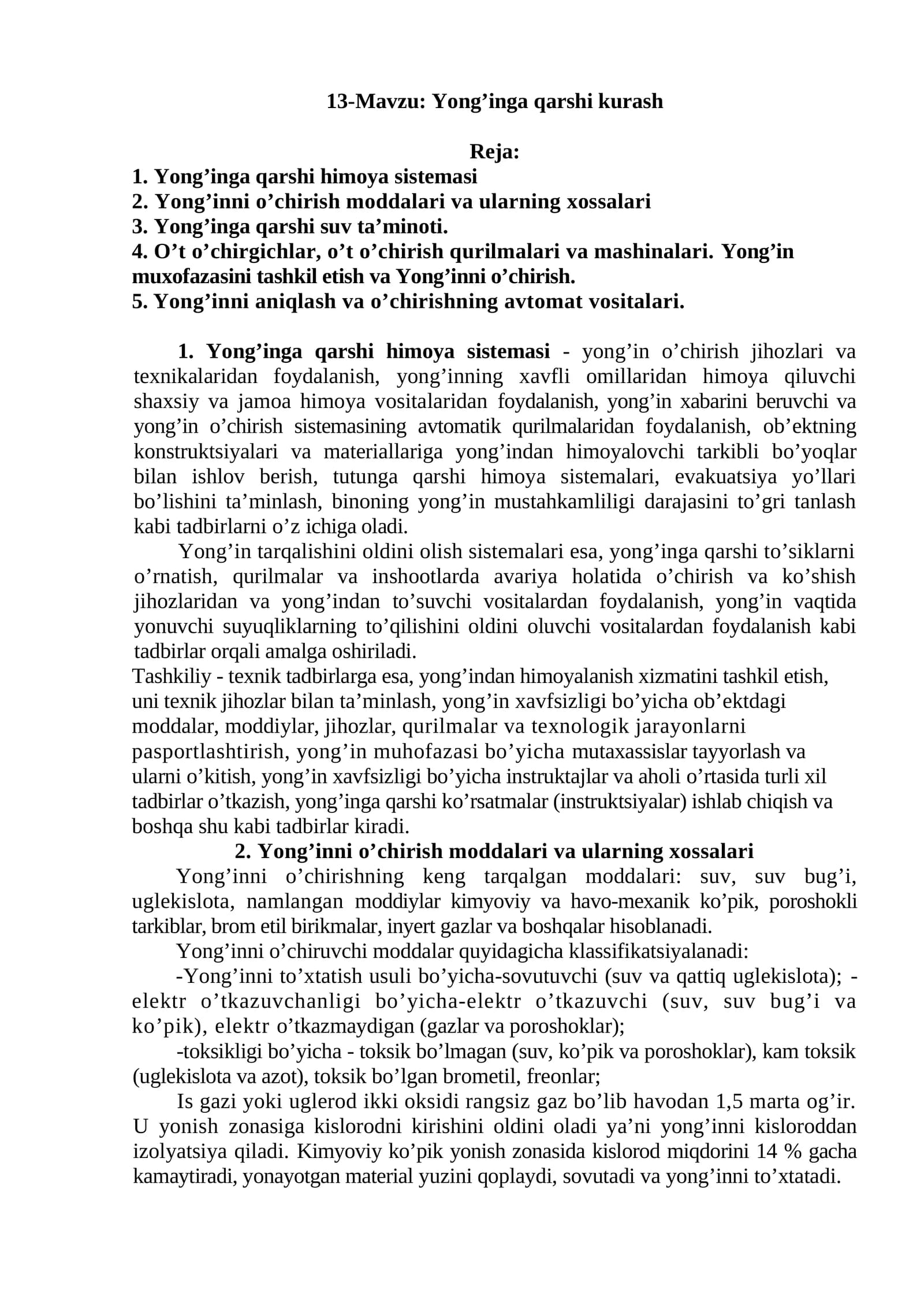 Yong’inga qarshi kurash