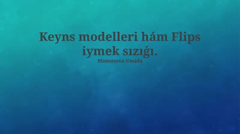 Keynsian modellari hám Fillips iyri siziǵi: tiykarǵı túsinikler