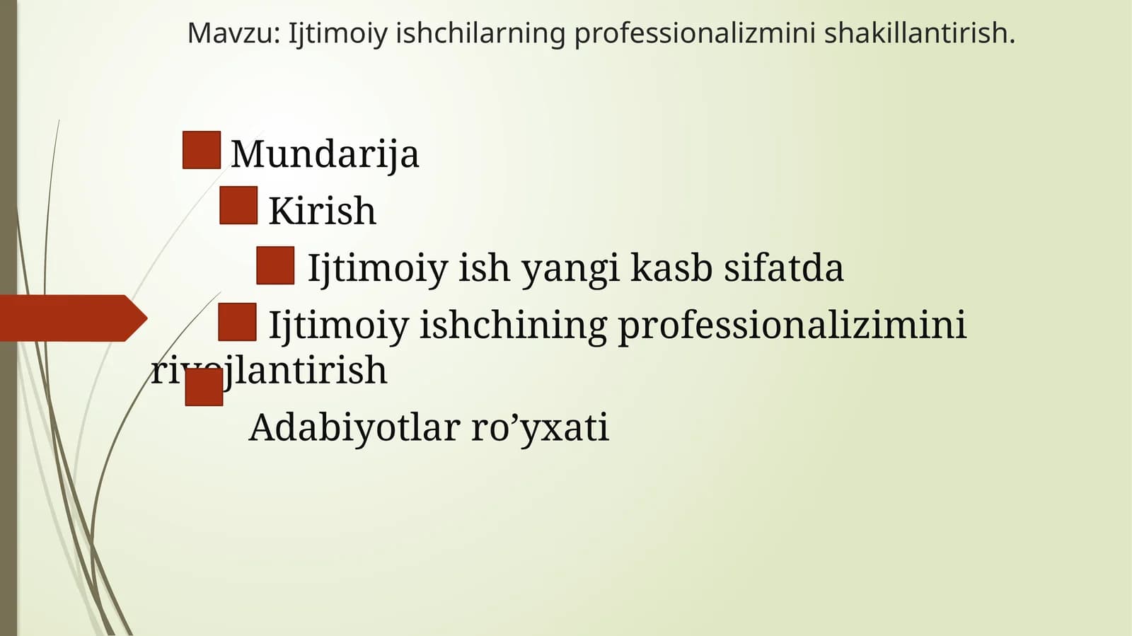 Ijtimoiy ishchilarning professionalizmini shakillantirish