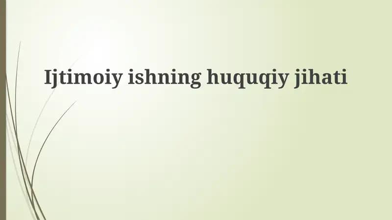 Ijtimoiy ishning huquqiy jihati