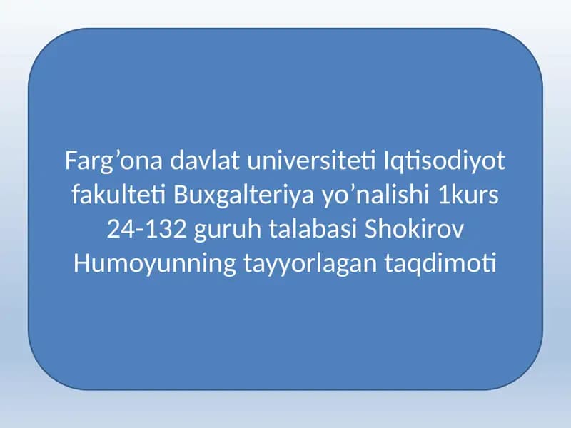 IQTISODIY ISLOHOTLAR MOHIYATI VA ULARNING YO'NALISHI