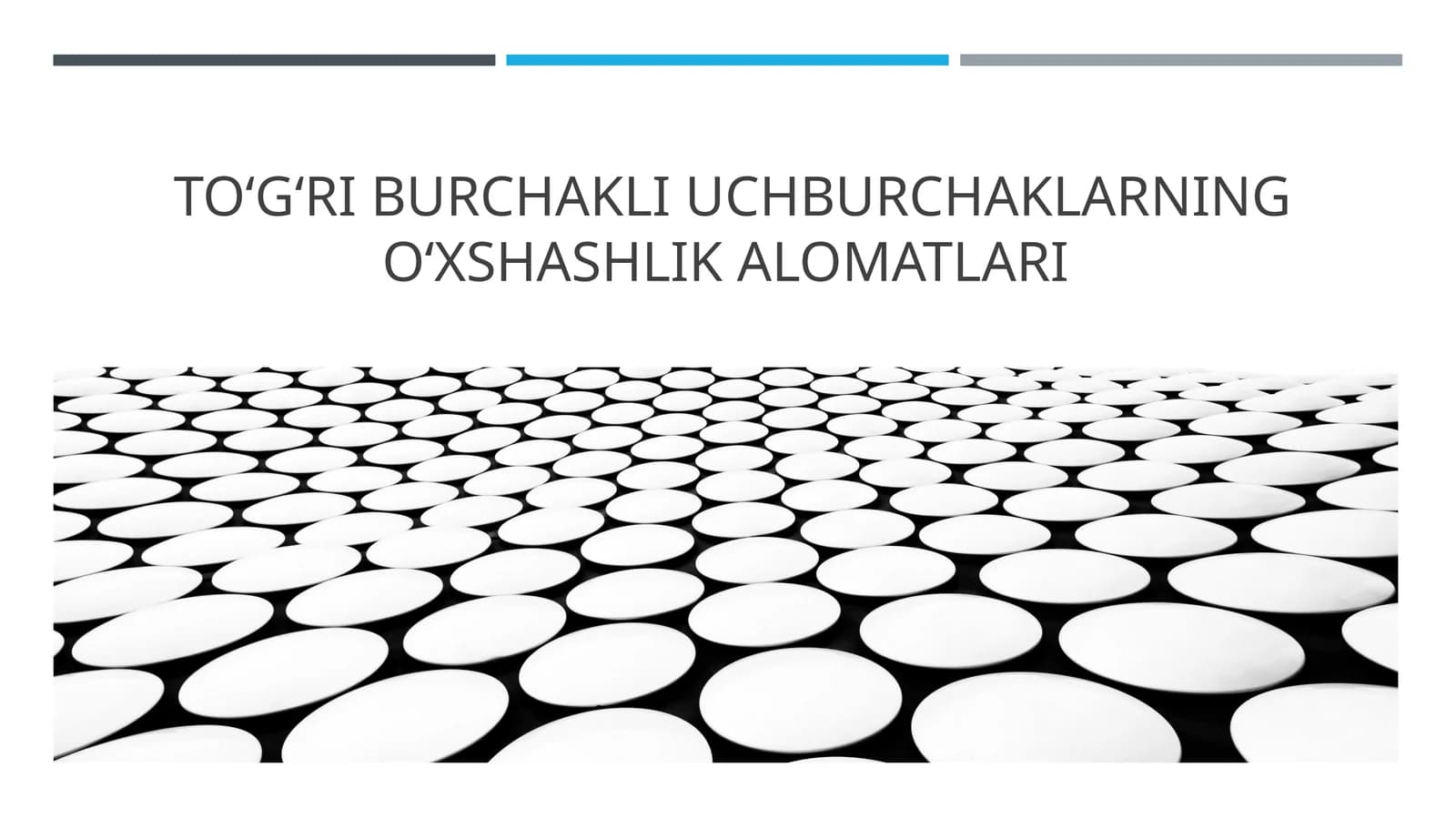 TOʻGʻRI BURCHAKLI UCHBURCHAKLARNING OʻXSHASHLIK ALOMATLARI