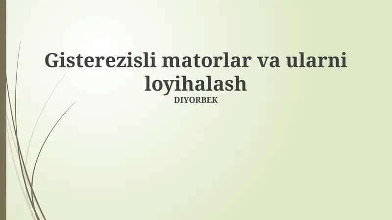 Gisterezis Motorlari