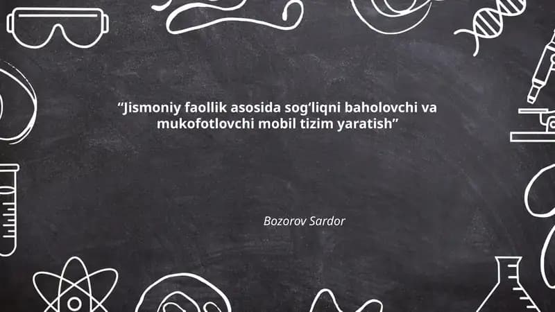 Tizim arxitekturasi va asosiy komponentlari