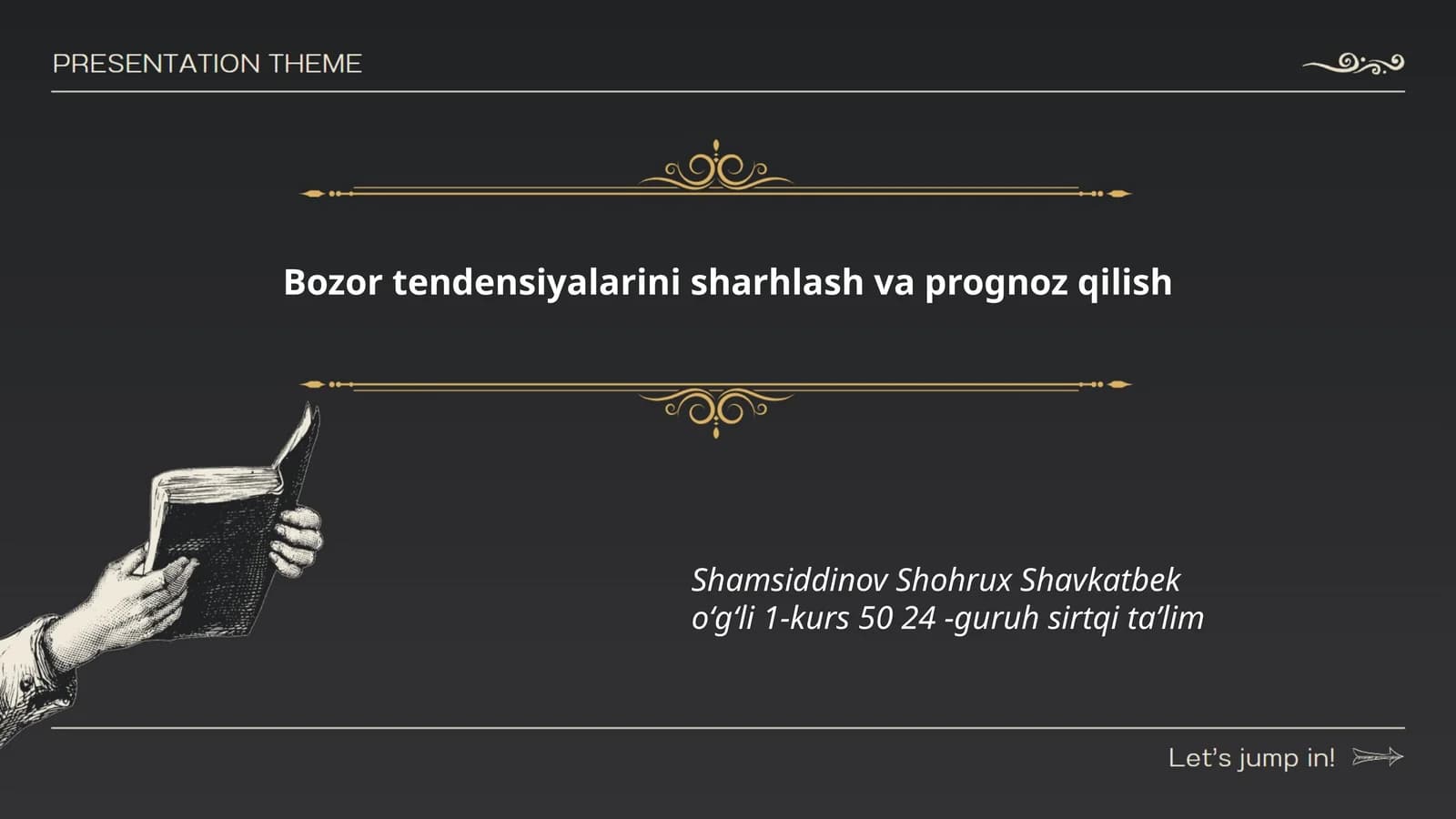 Bozor tendensiyalarini sharhlash va prognoz qilish