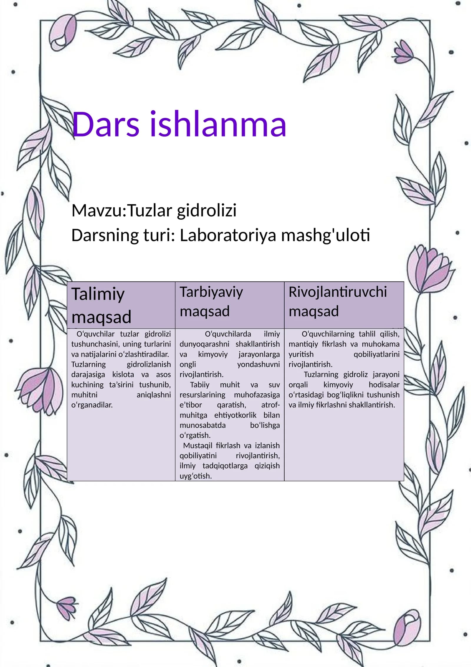 Tuzlar gidrolizi