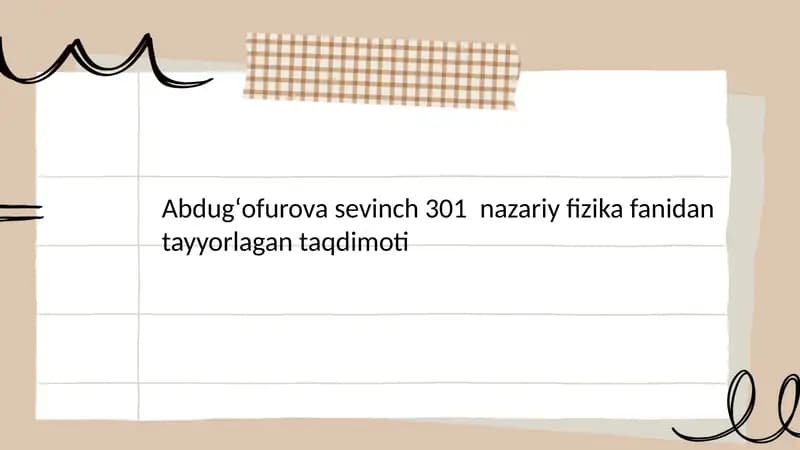 To'lqin funksiyaning statistik talqini va ehtimolyot