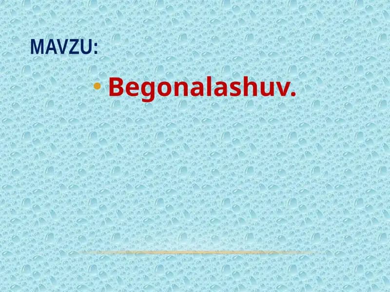 Begonalashuv