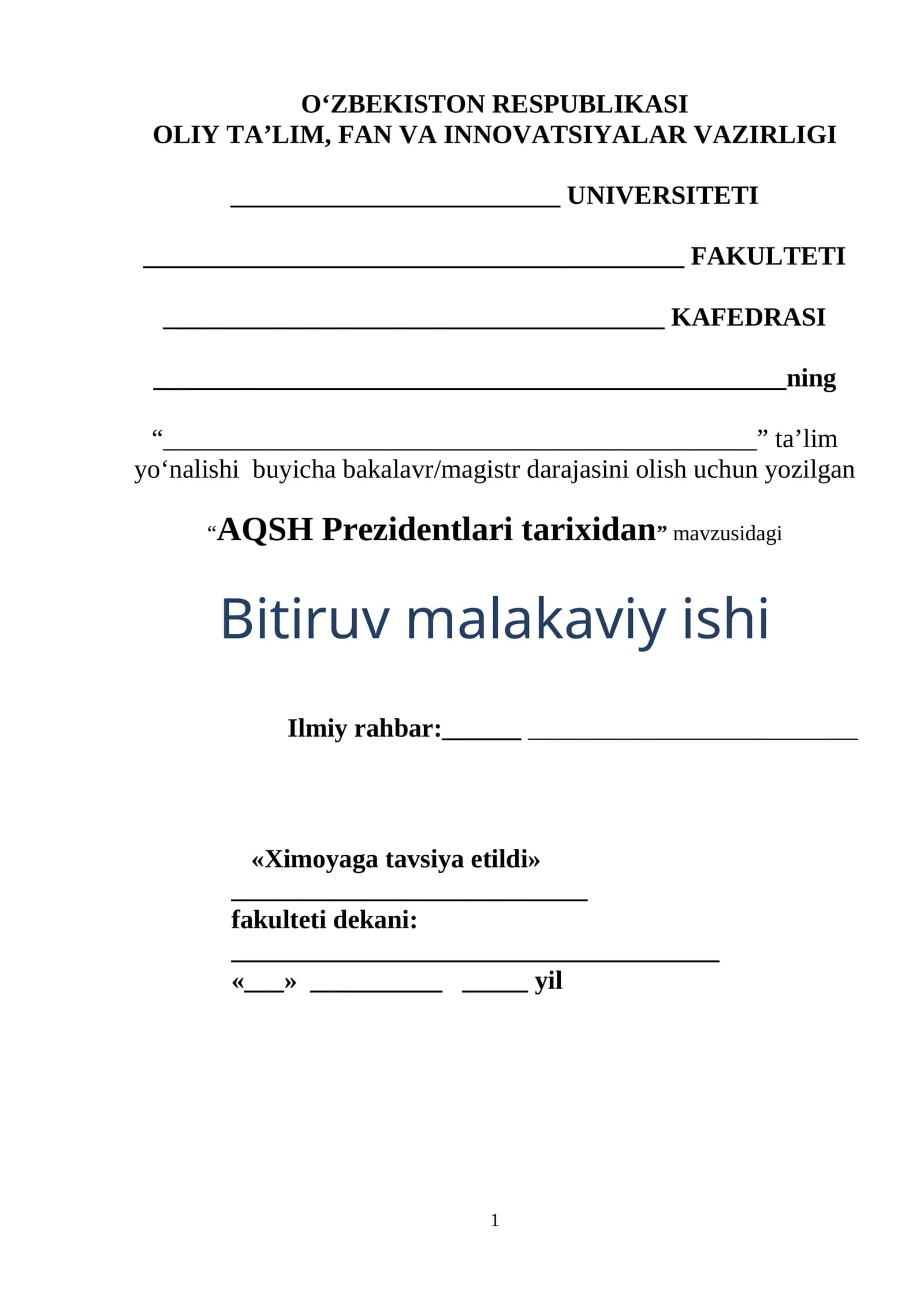 "Amerika Qo’shma Shtatlarida davlat boshqaruv tizimini vujudga kelishi"