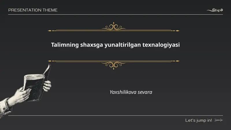 Talimning shaxsga yunaltirilgan texnologiyasi: nazariy asoslari