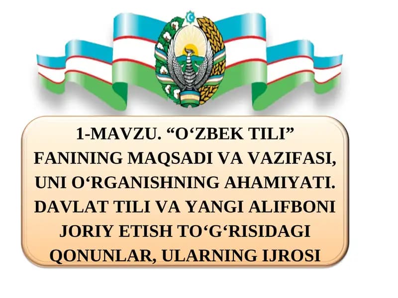 "O‘zbek tili"