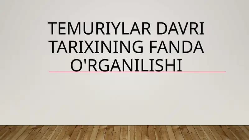 Temuriylar Davri Tarixi