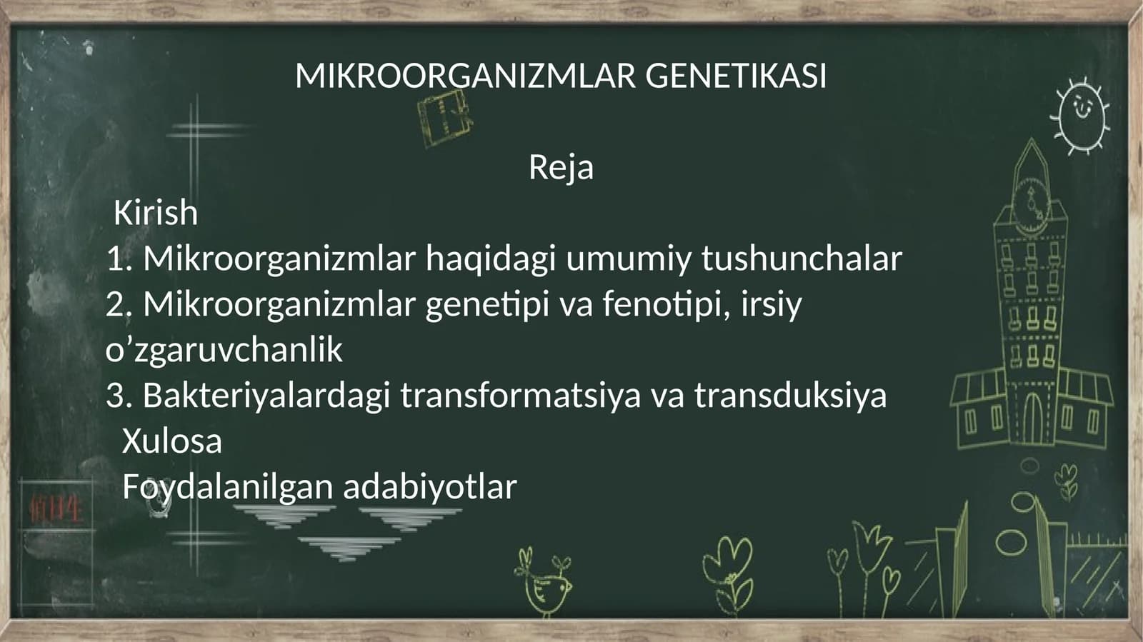 MIKROORGANIZMLAR GENETIKASI