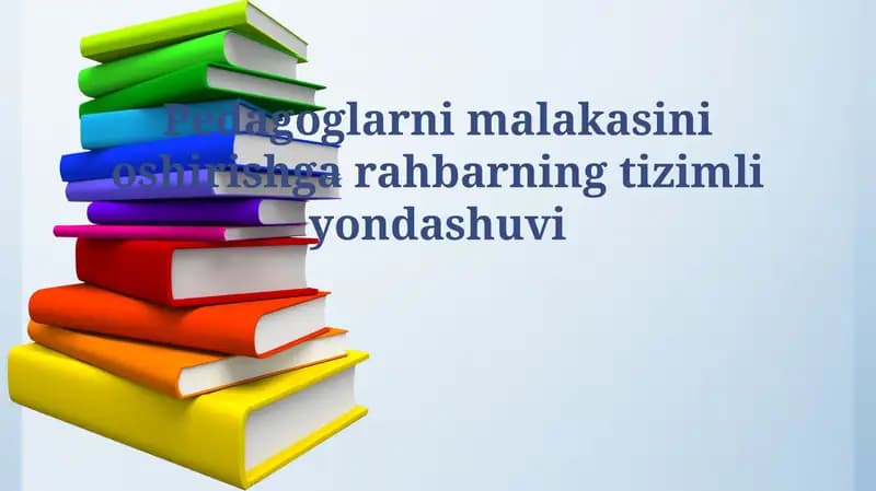 O'qituvchilar Malakasini Oshirish