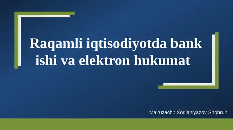 Elektron hukumat va iqtisodiyot