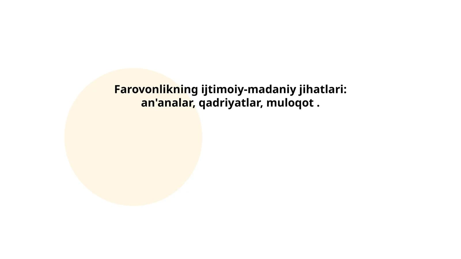 Farovonlikning ijtimoiy-madaniy jihatlari: an'analar, qadriyatlar, muloqot