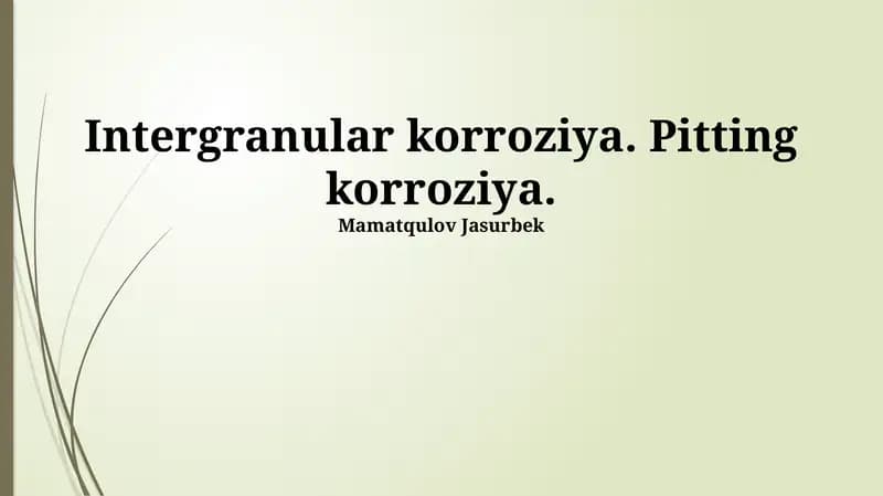 Intergranular korroziya