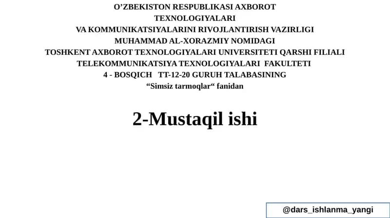 Kanallar va to‘lqinlarning tarqalishi