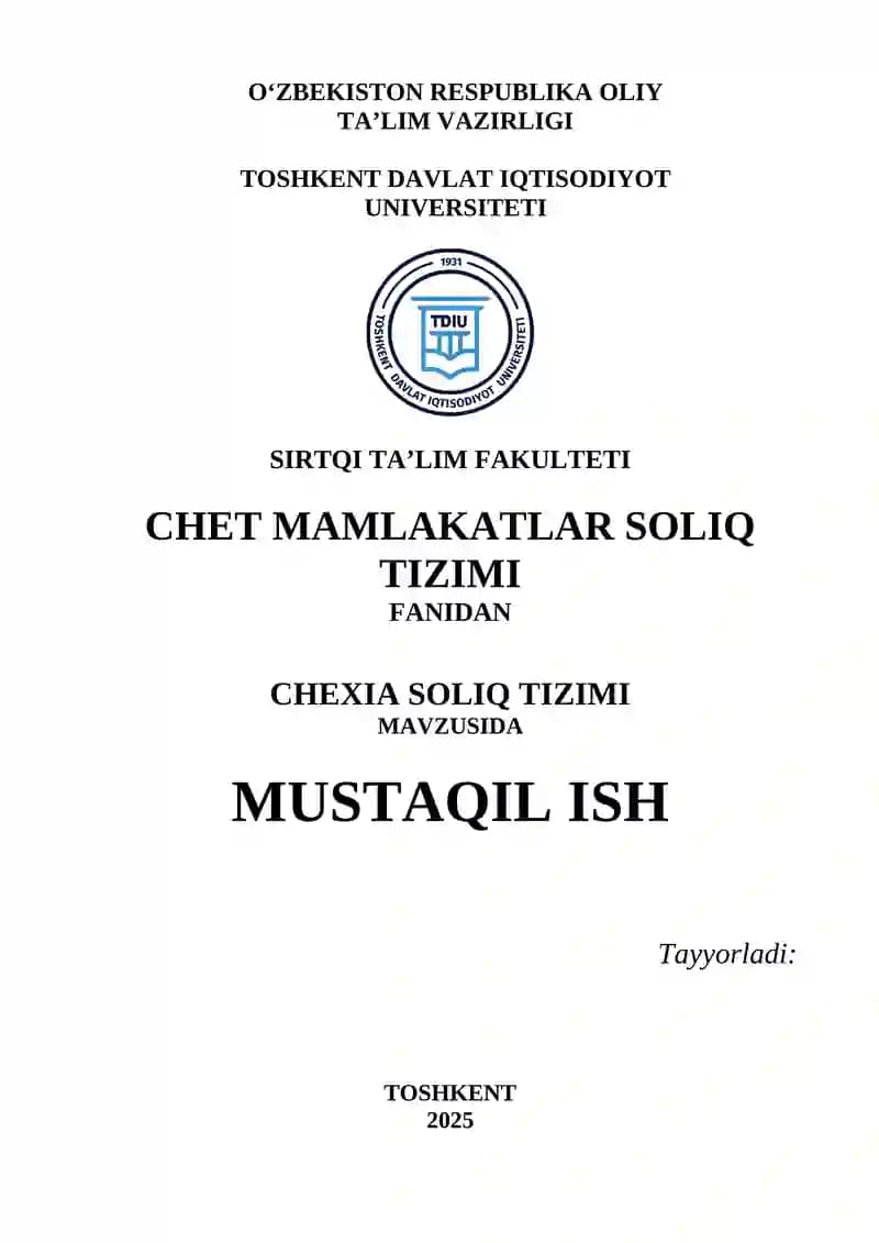 Chexiya soliq tizimi