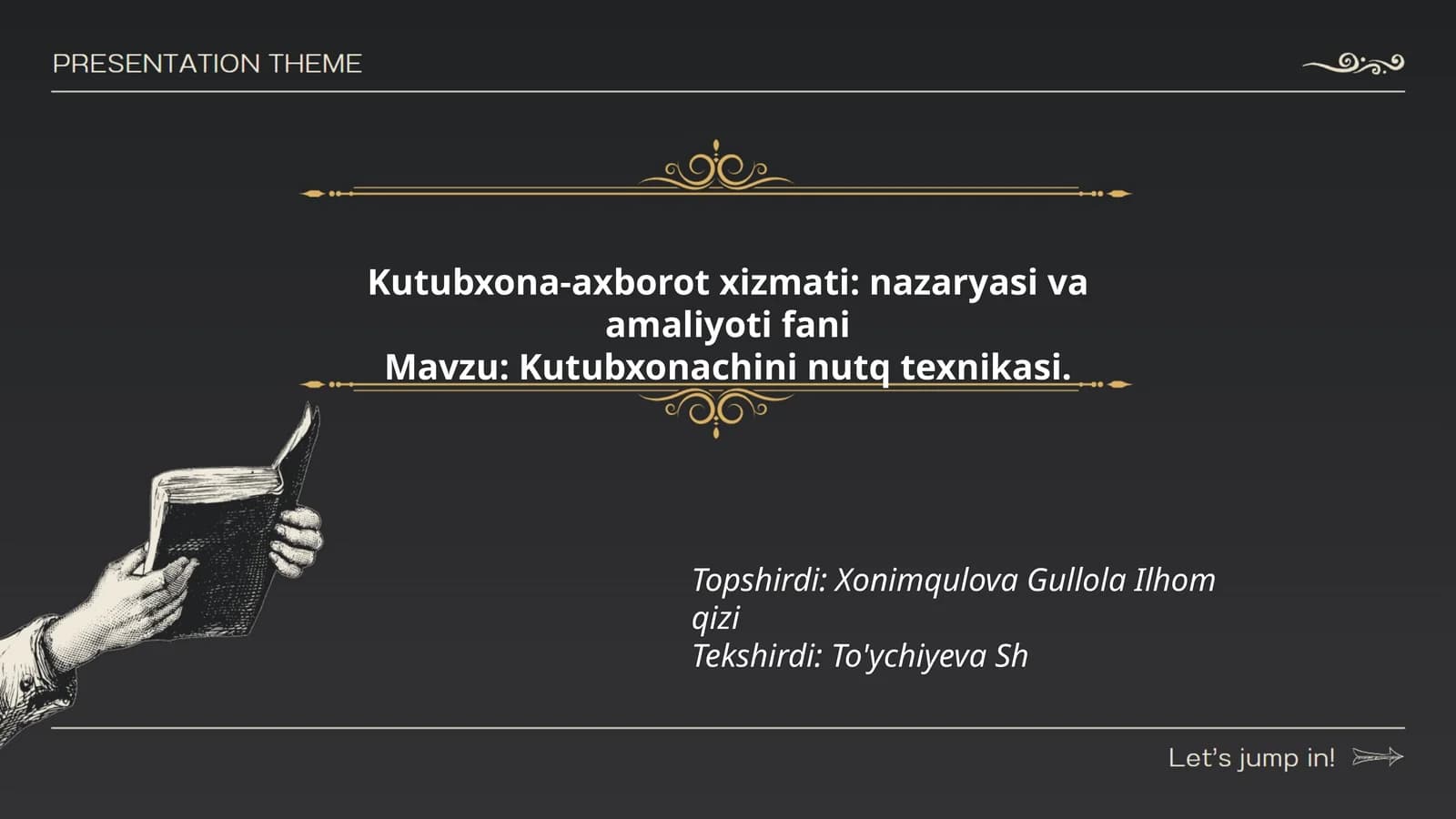Kutubxonachining nutq texnikasi