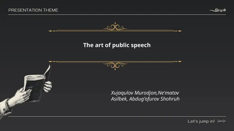The art of public speech