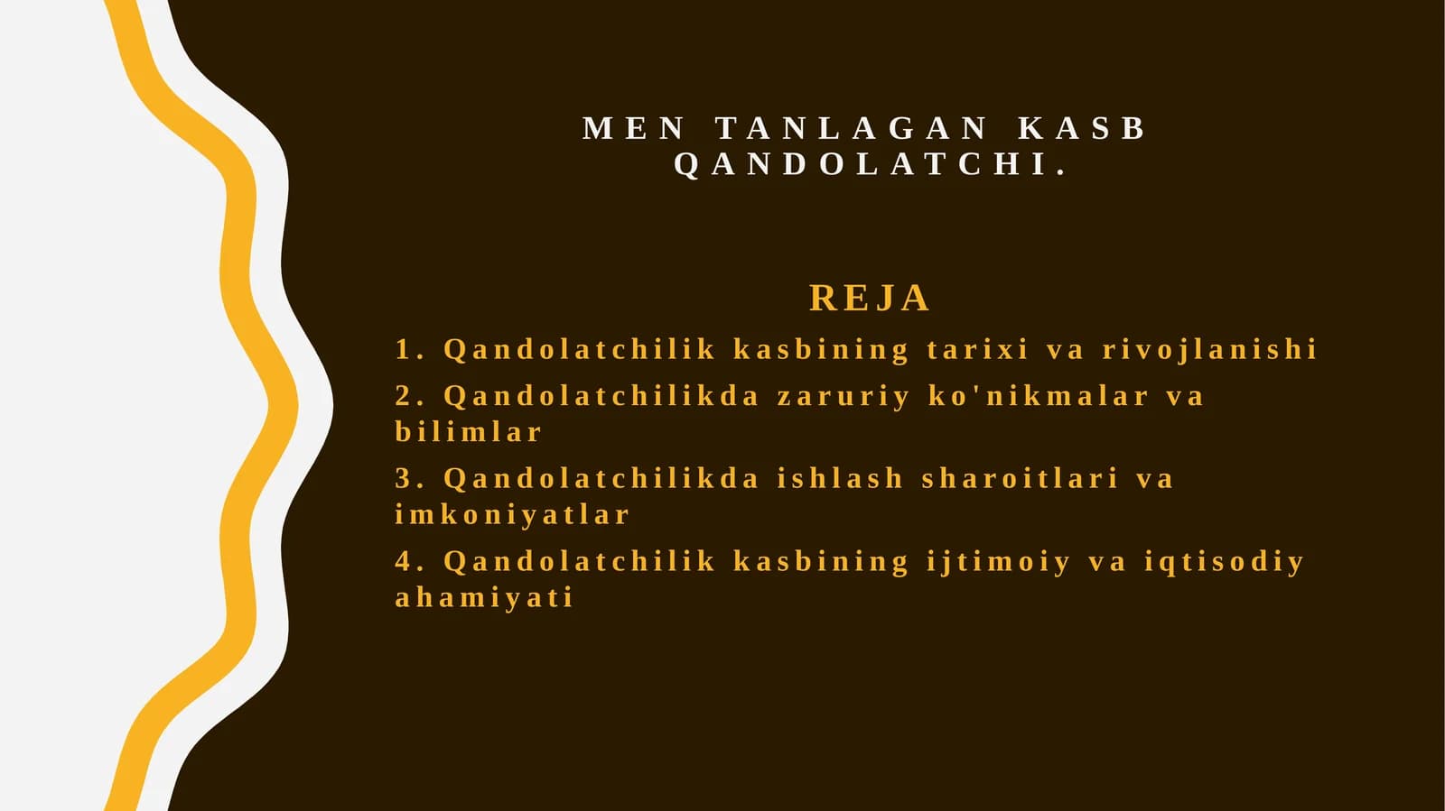 Qandolatchilik kasbi