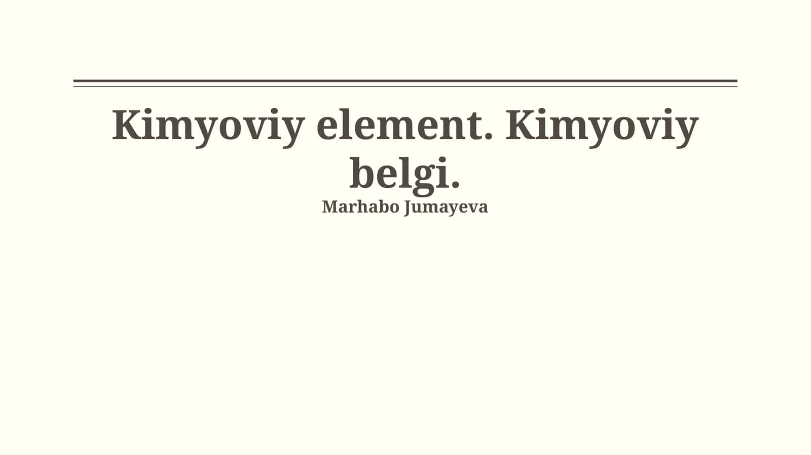 Kimyoviy elementlar belgilanishi