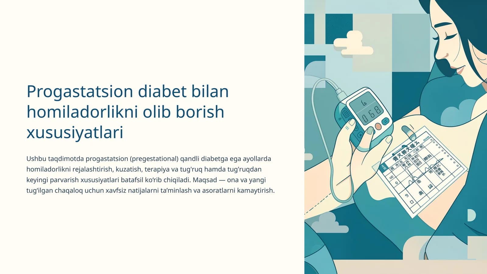 Progastatsion diabet bilan homiladorlikni olib borish xususiyatlari