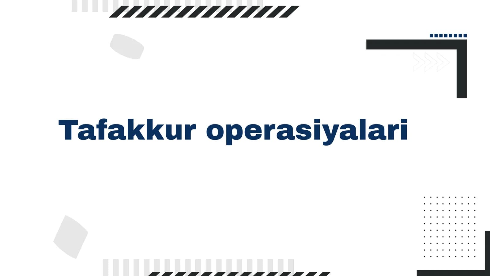 Tafakkur operasiyalari