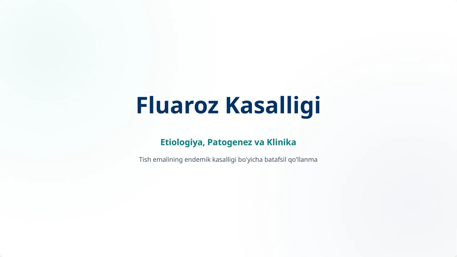 Fluaroz Kasalligi
