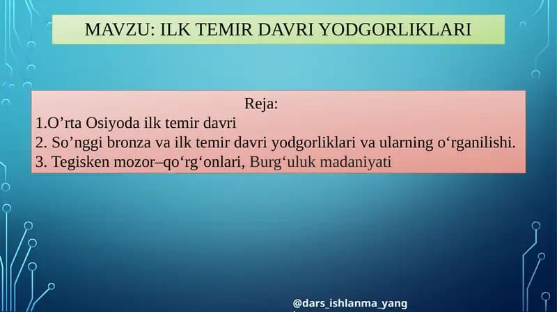 Ilk temirdavriyodgorliklari