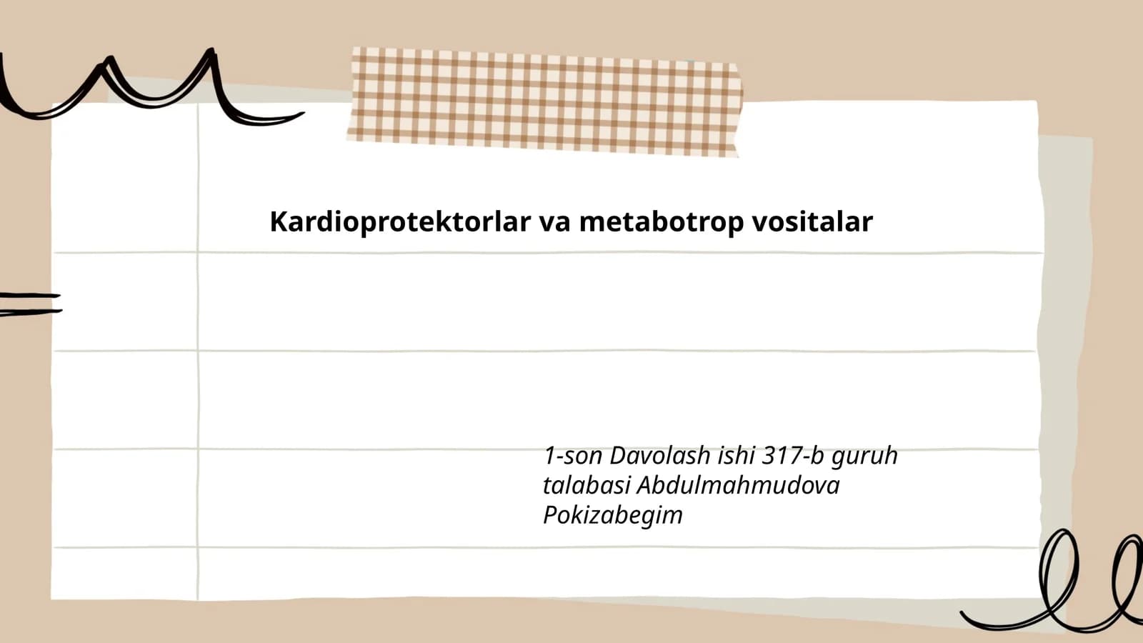 Kardioprotektorlar va metabotrop vositalar