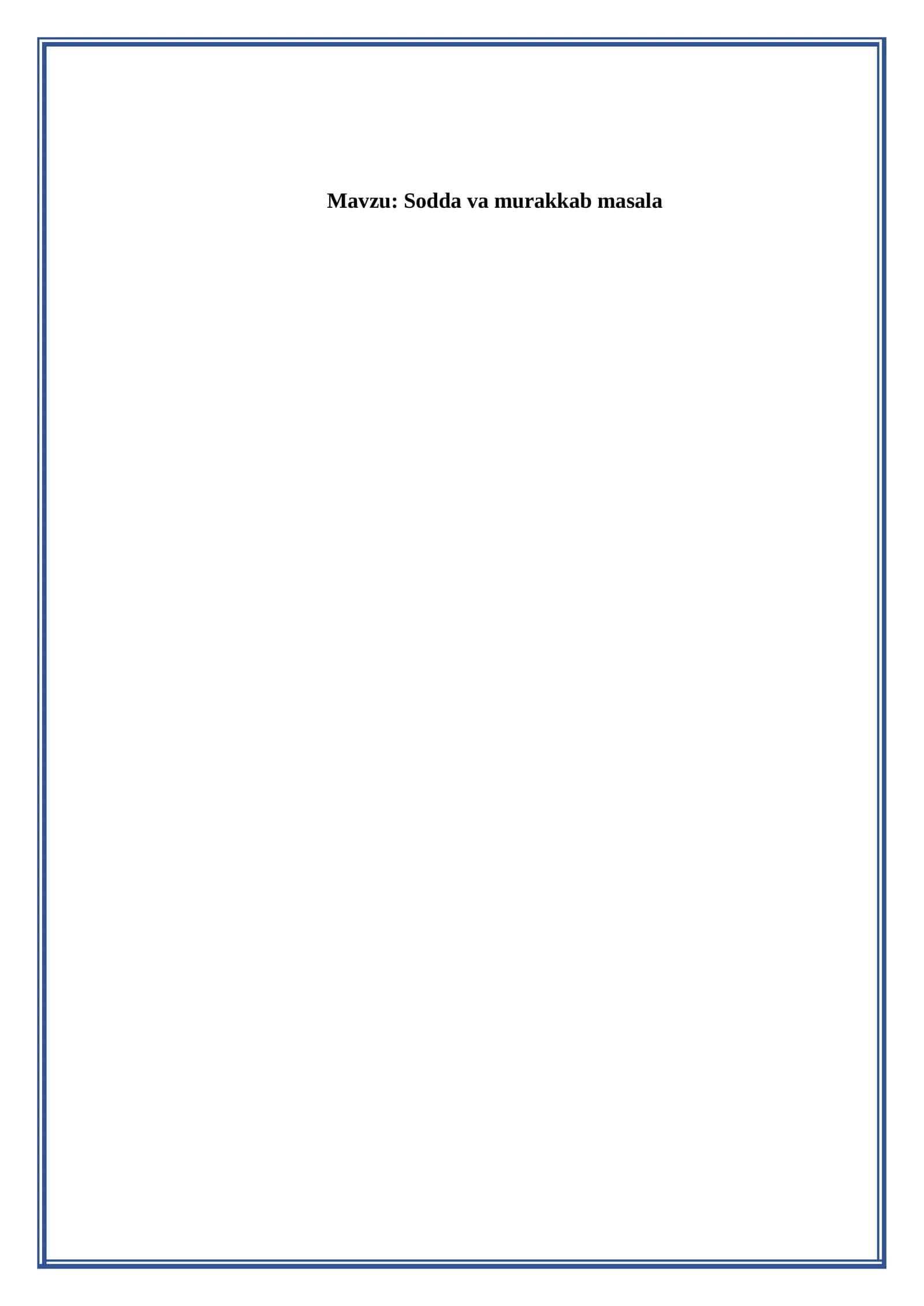 Sodda va murakkab masala