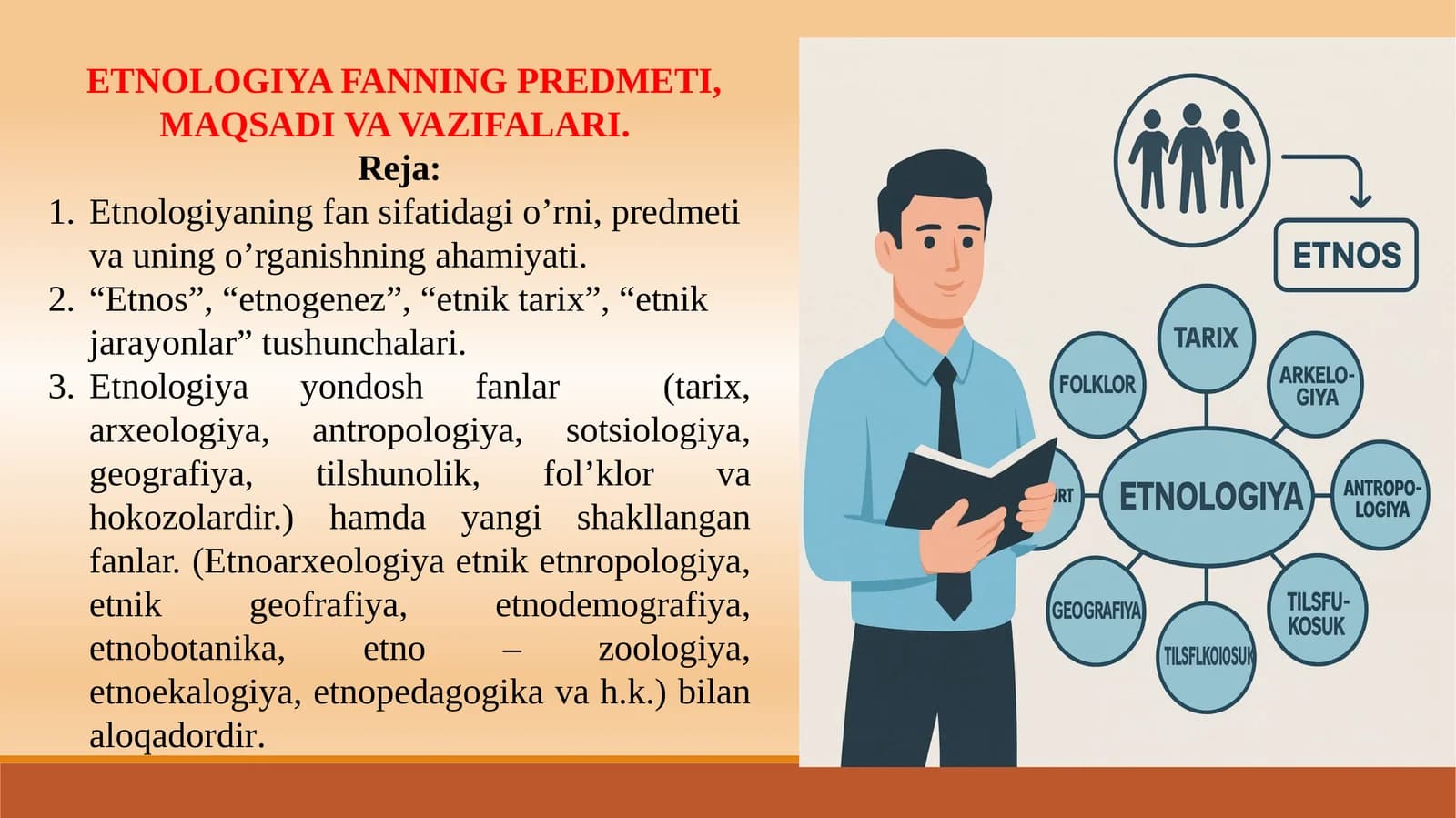 ETNOLOGIYA FANNING PREDMETI, MAQSADI VA VAZIFALARI
