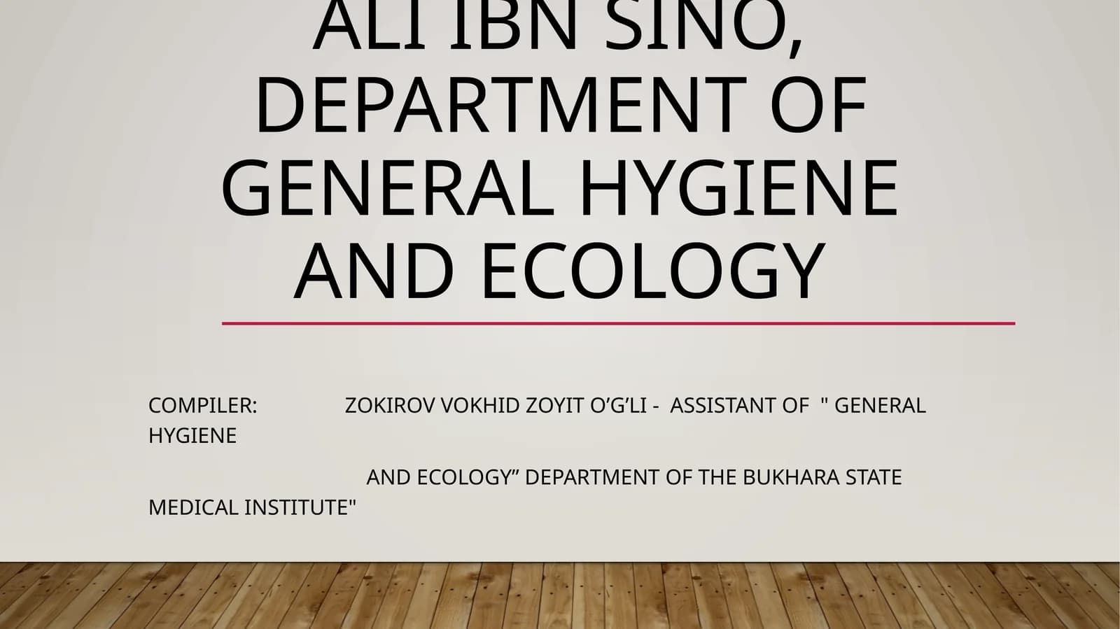 Hygienic assessment of the microclimate of hospital rooms