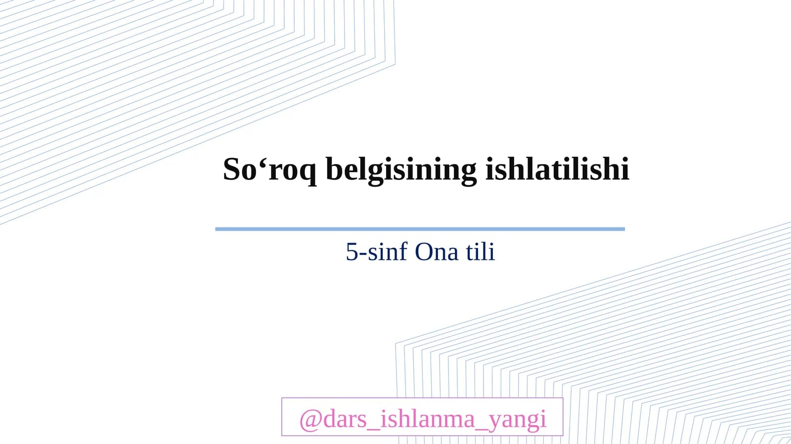 5-sinf Ona tili