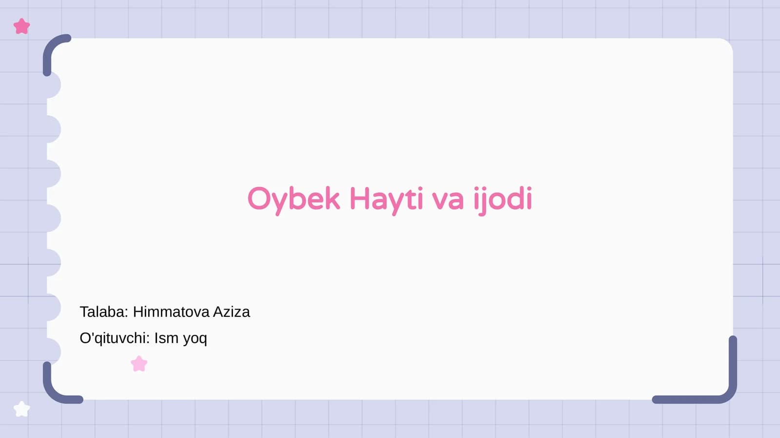 Oybek Hayti va ijodi