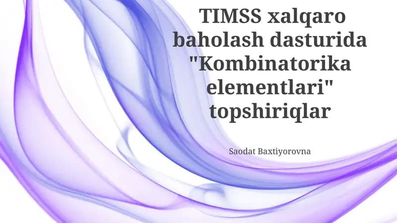 Kombinatorika elementlari