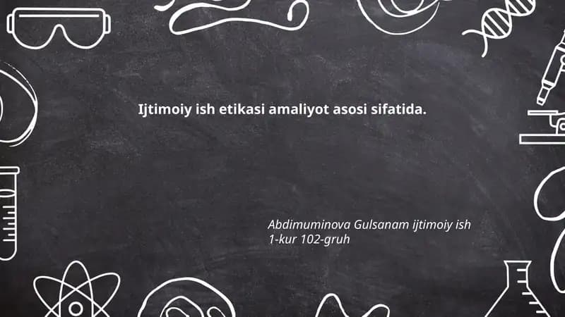 Ijtimoiy ish etikasi amaliyot asosi sifatida
