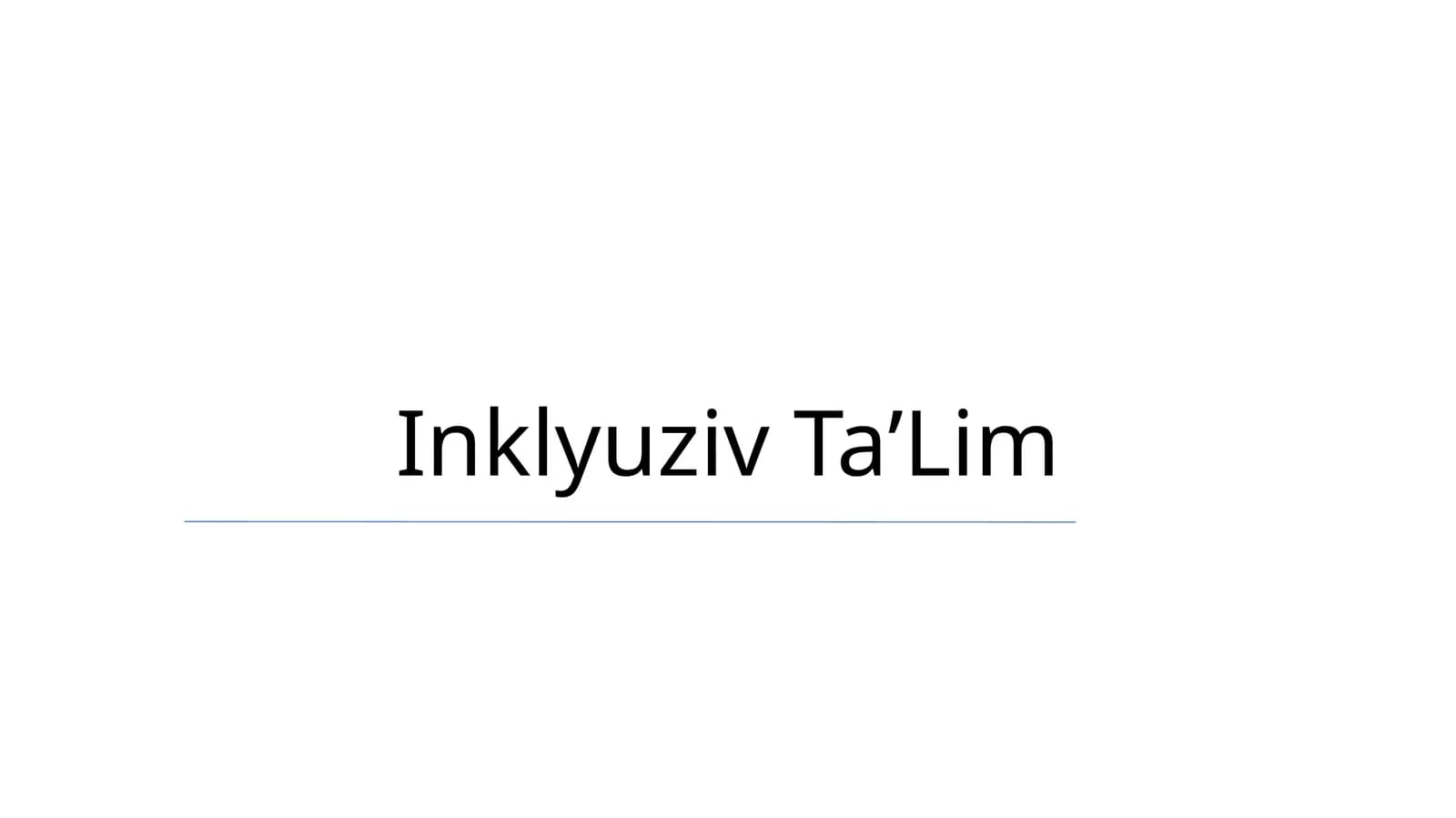 Inklyuziv TaʼLim